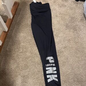 Pink winter active leggings